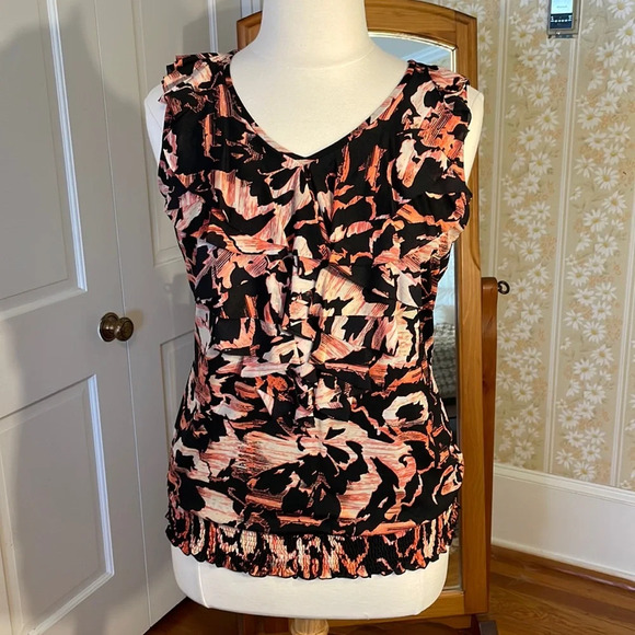 🌺 Style and Co sleeveless floral Size L 🌺 - Picture 1 of 8